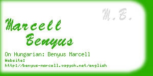 marcell benyus business card